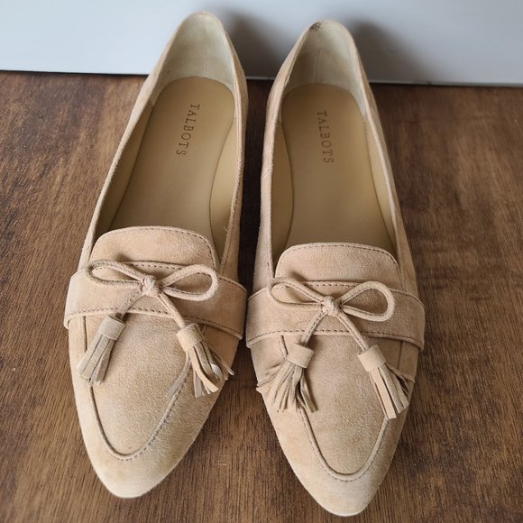 TALBOTS / FRANCESCA SUEDE DRIVING FLATS / TAN SUEDE Size 9.5 New- no box - Picture 3 of 9